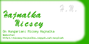 hajnalka micsey business card